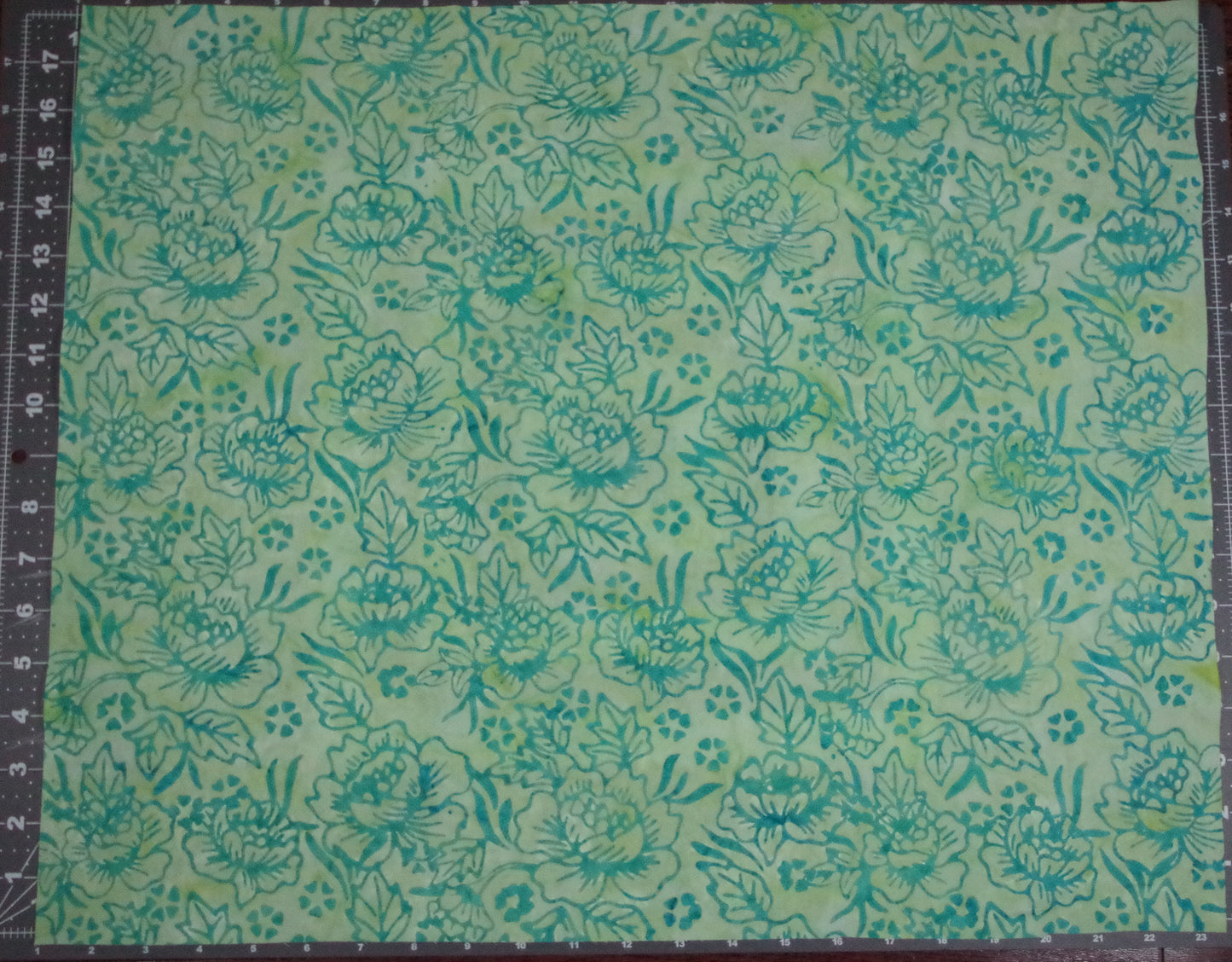 Batik Print Green Flowers