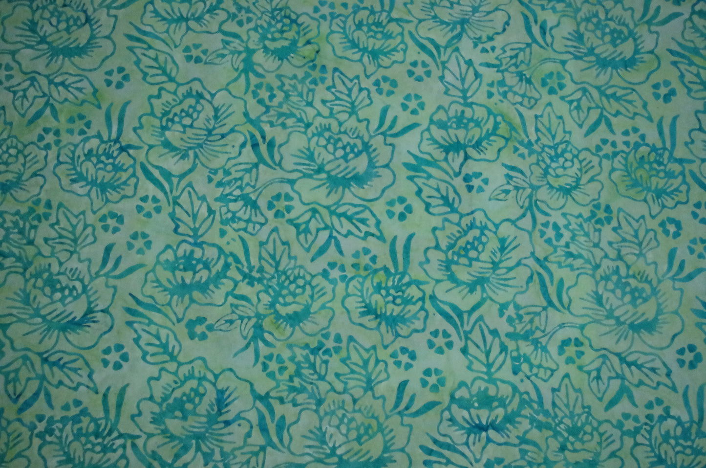 Batik Print Green Flowers