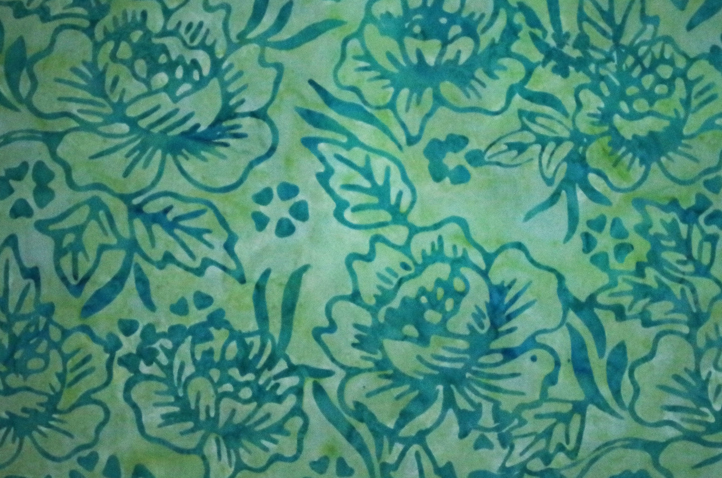 Batik Print Green Flowers