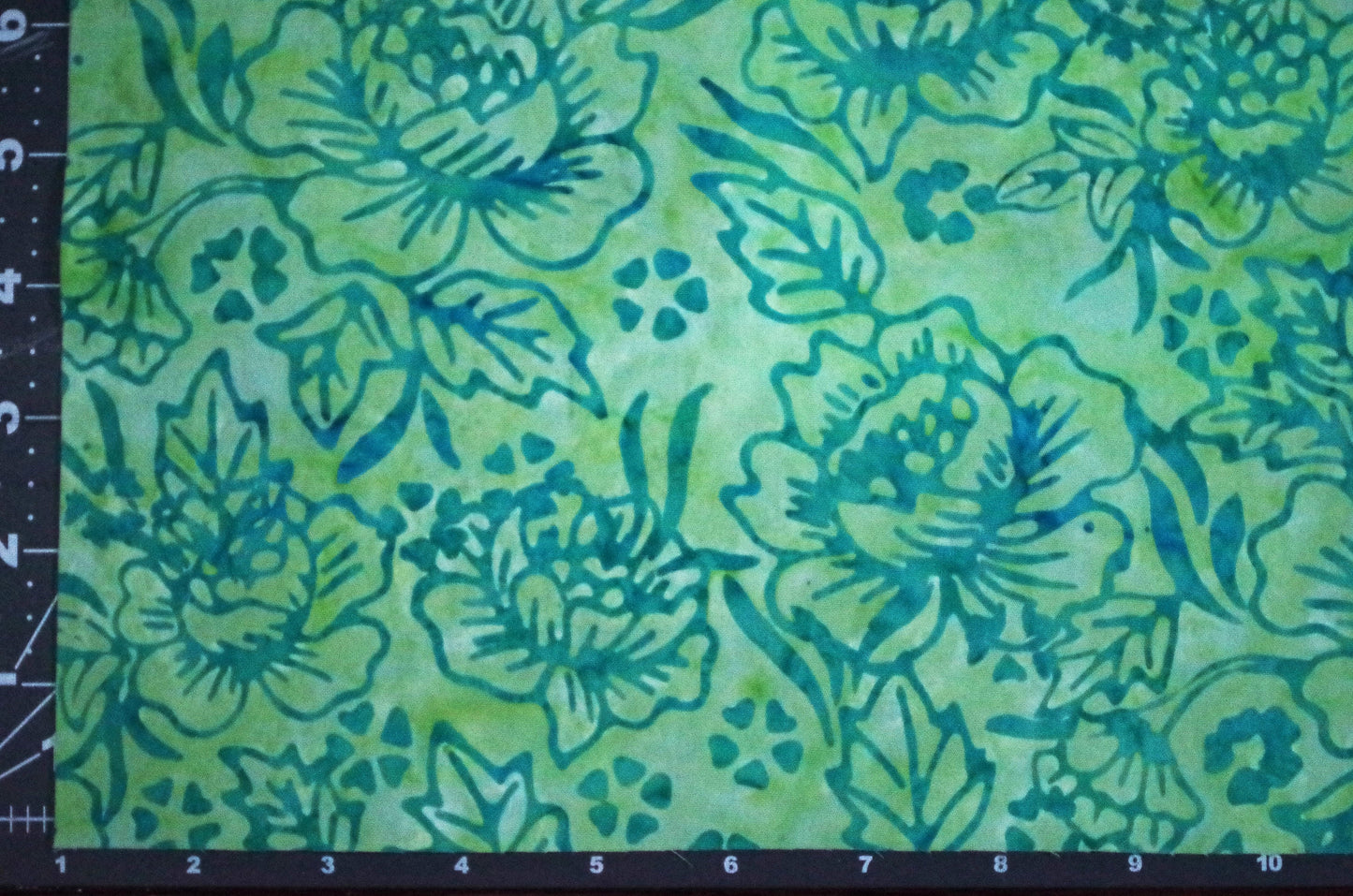 Batik Print Green Flowers