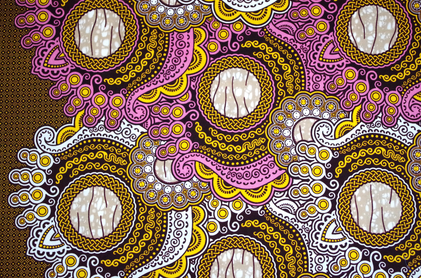 Vibrant Ankara Wax Print - Pink Sea Shells
