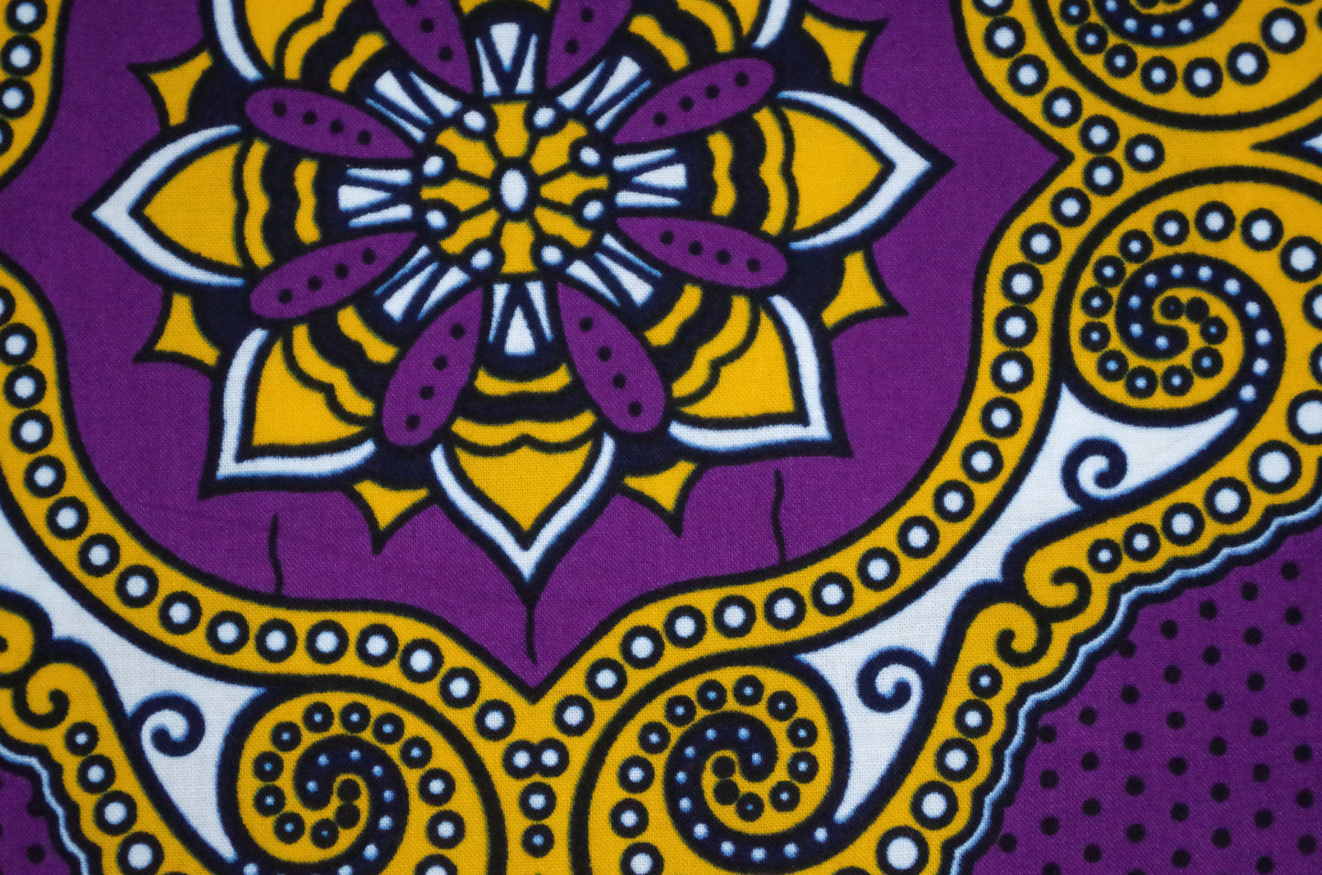 Vibrant Ankara Wax Print - Violet Lattice