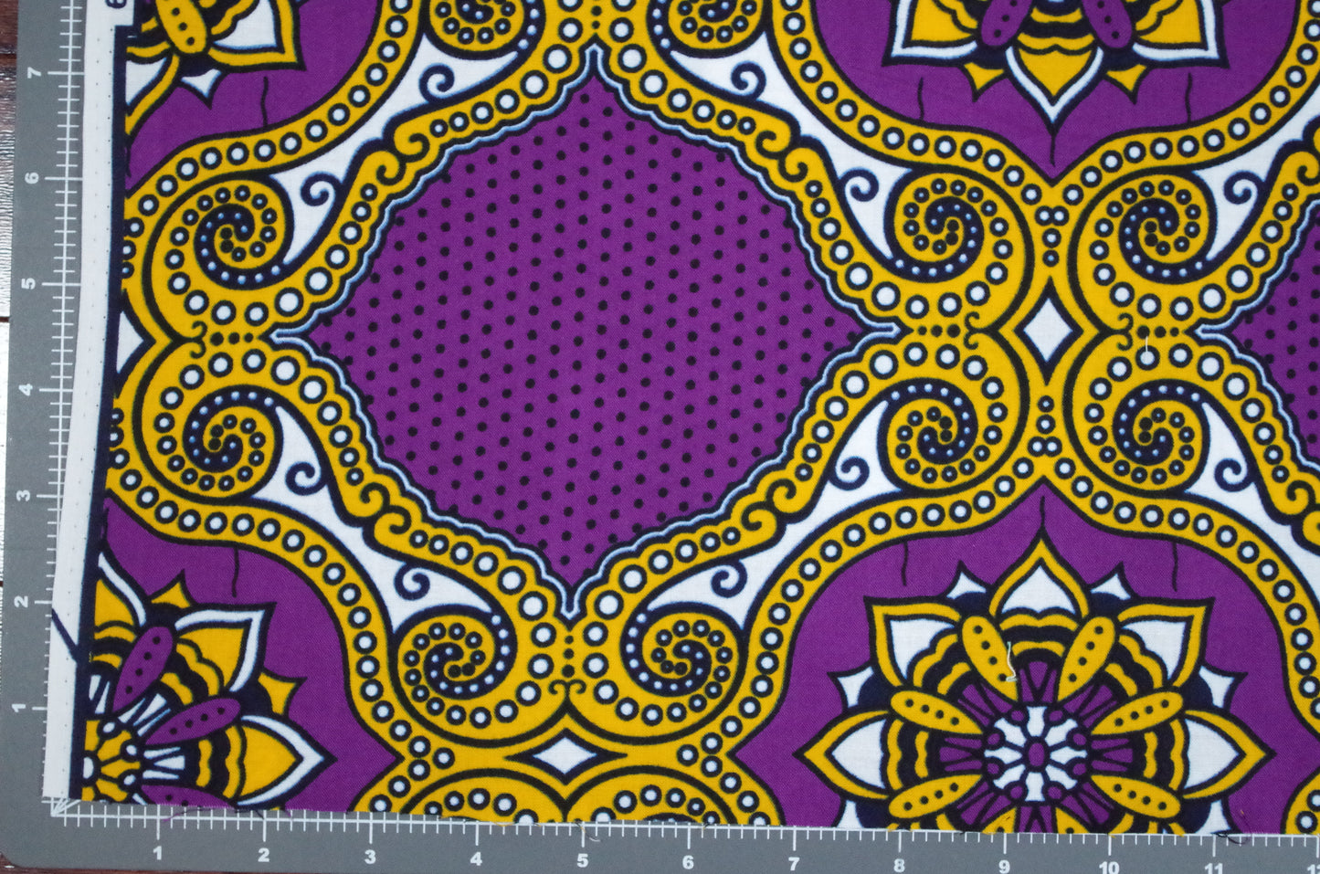 Vibrant Ankara Wax Print - Violet Lattice