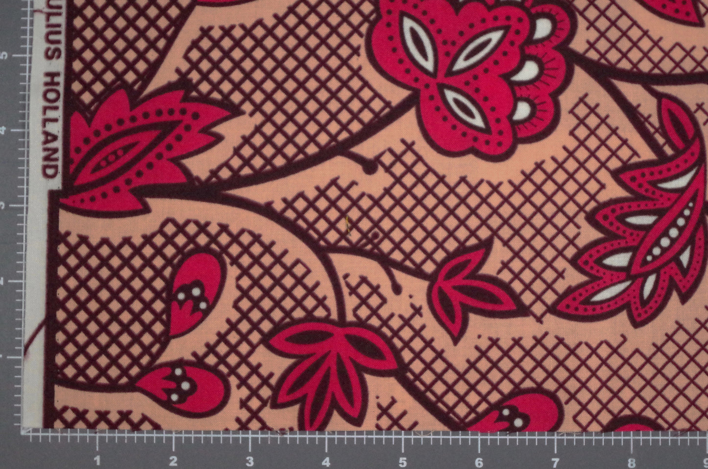 Vibrant Ankara Wax Print - Red Vines