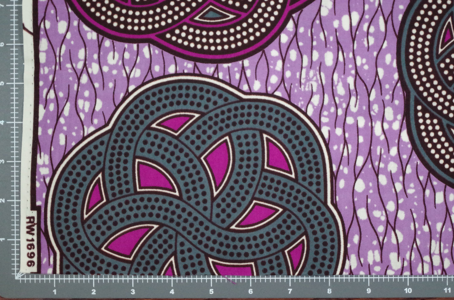 Vibrant Ankara Wax Print - Purple Medallions