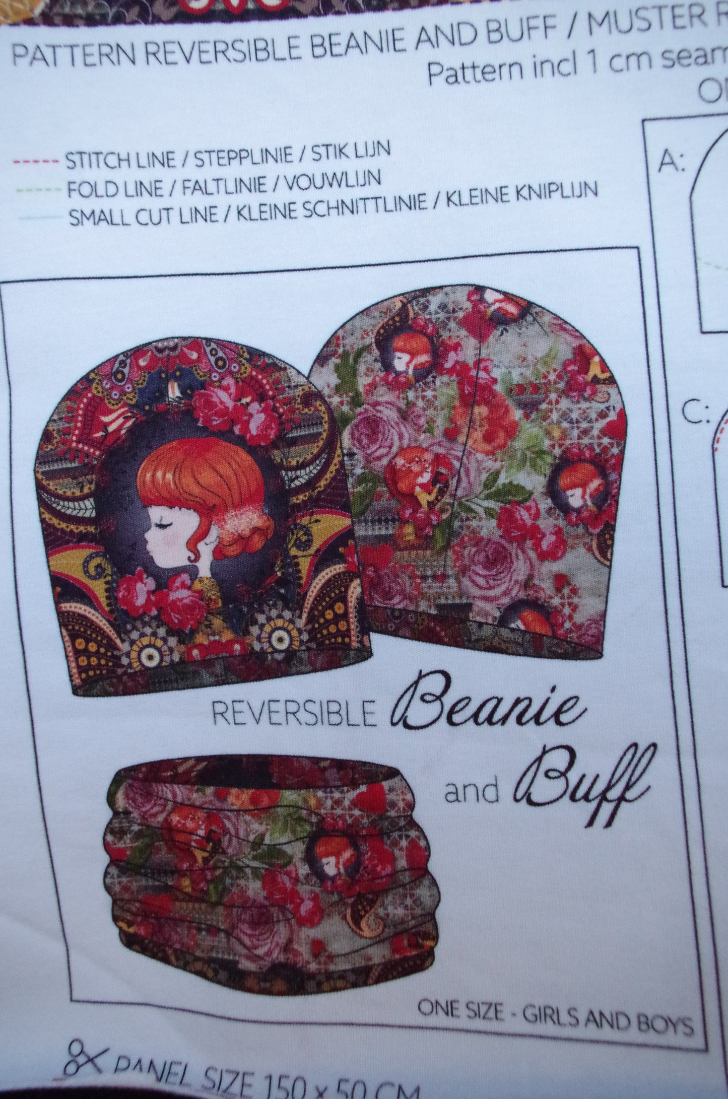 Beanie and Buff - Stenzo 100% Cotton Oeko-Tex Fabric Panel - 24" x 118"