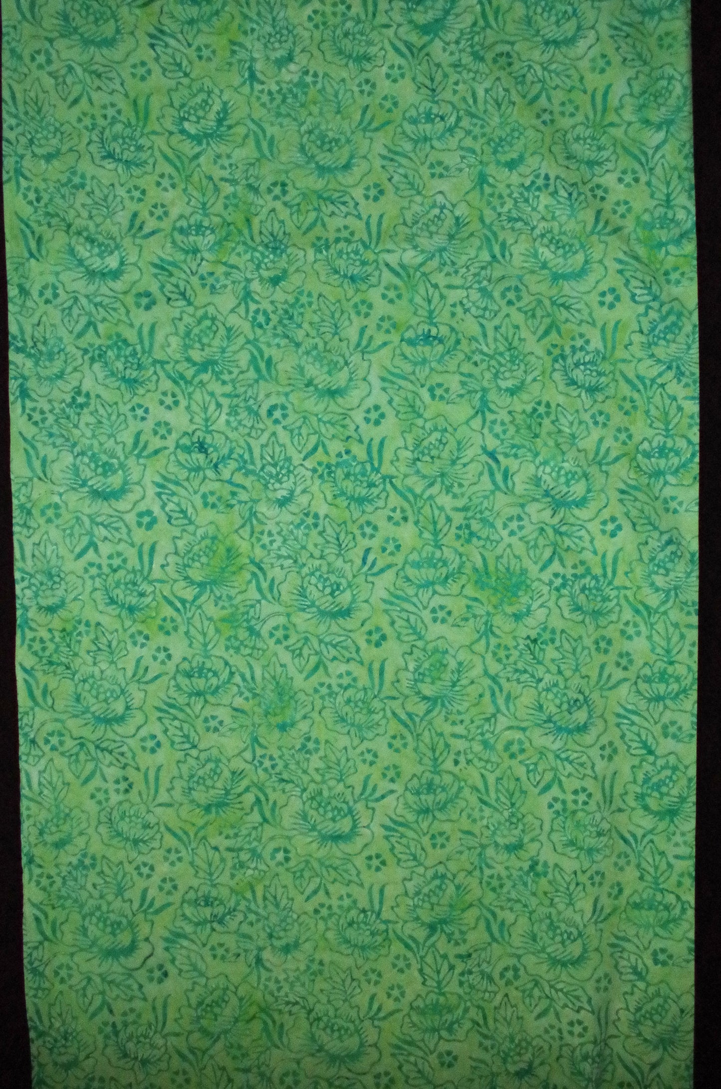 Batik Print Green Flowers