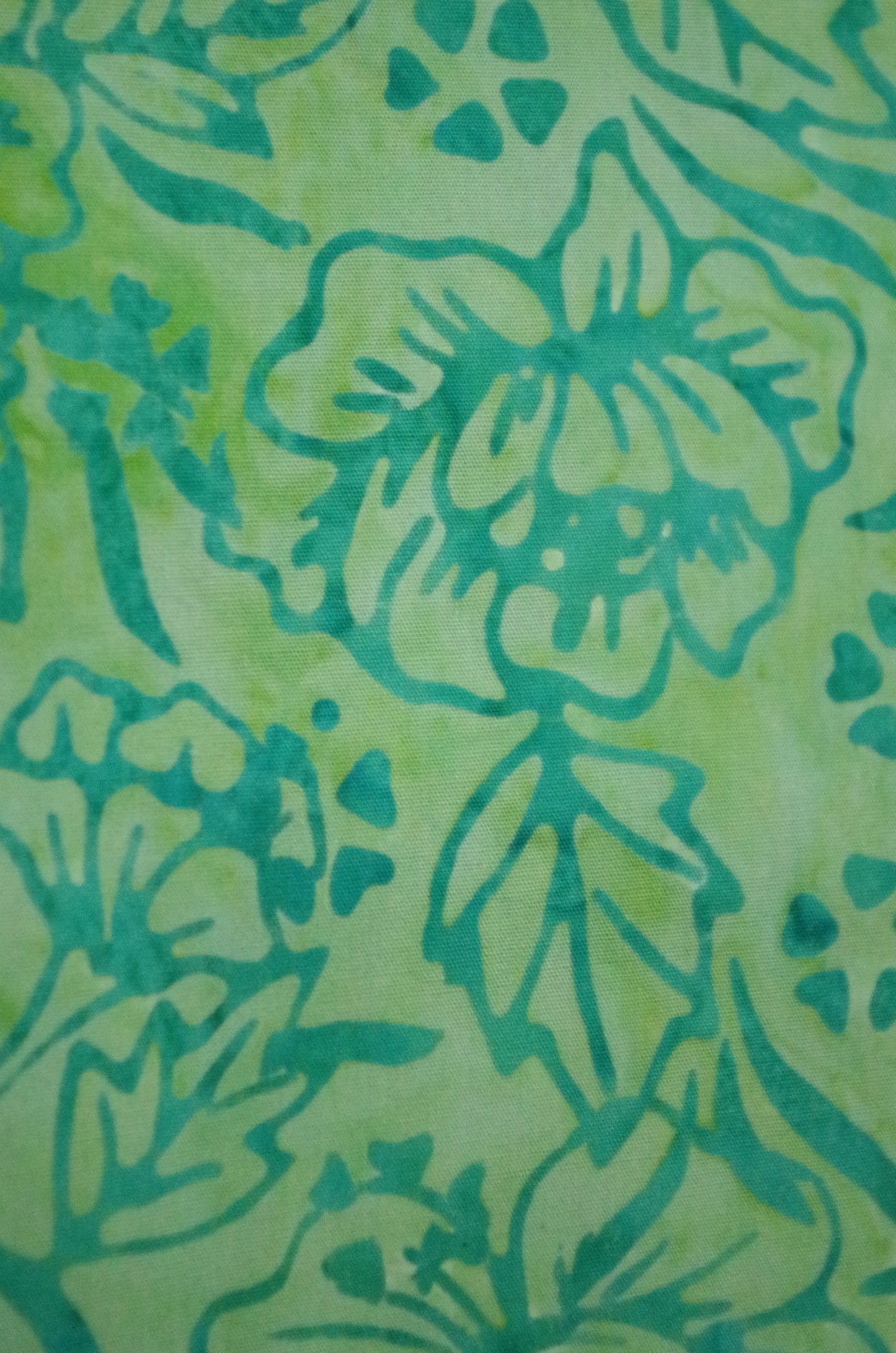 Batik Print Green Flowers