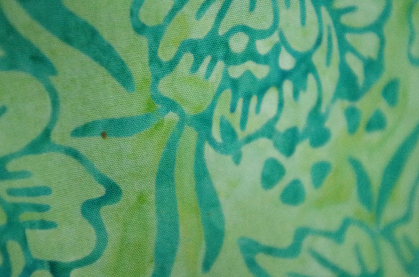 Batik Print Green Flowers
