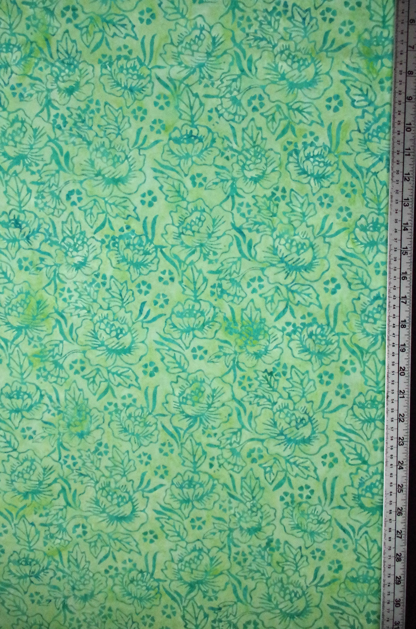Batik Print Green Flowers