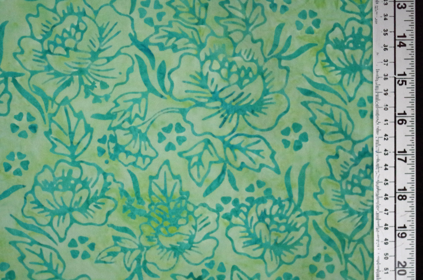 Batik Print Green Flowers