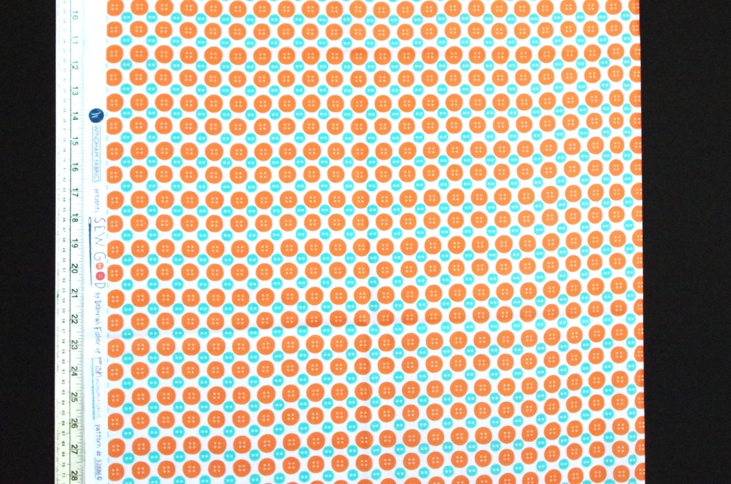 Qulting Cotton - Fat Quarter - Buttons Orange