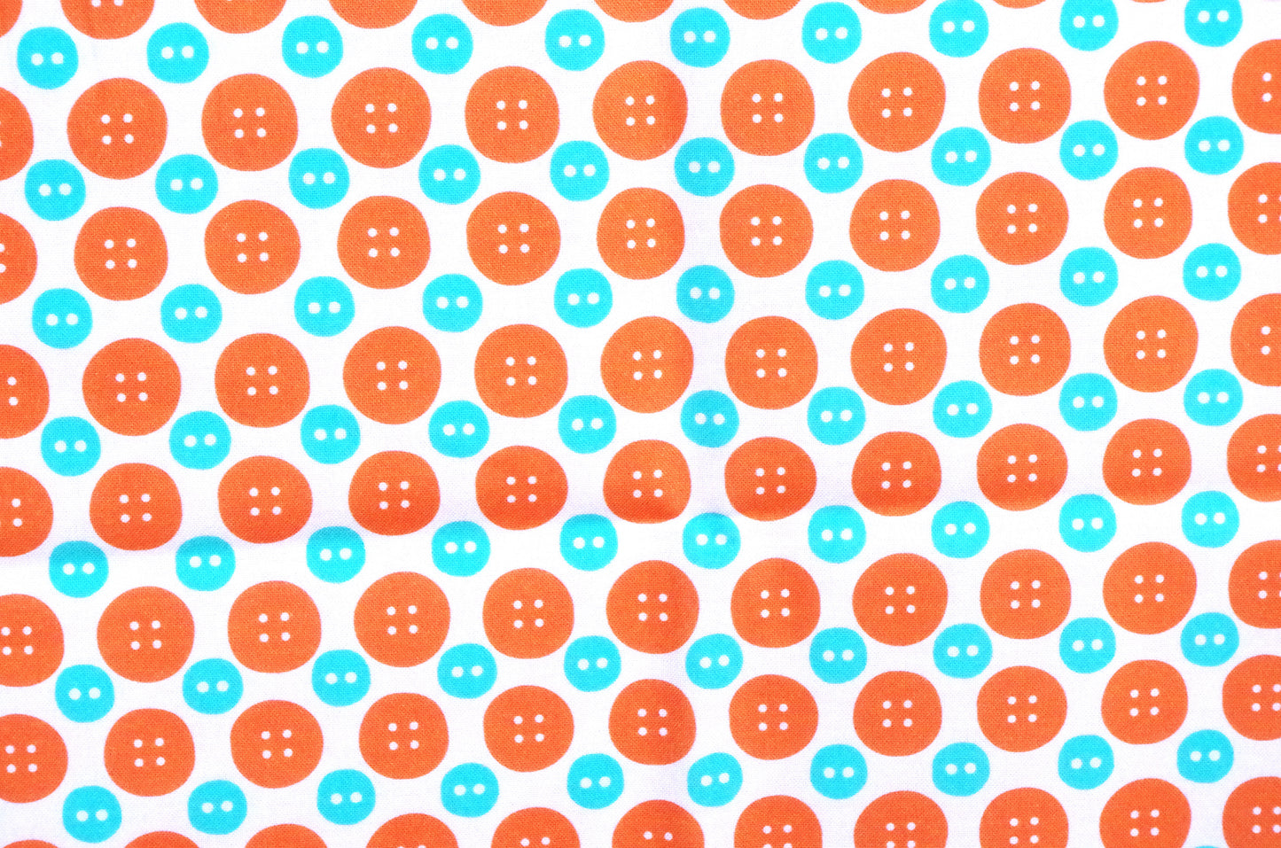 Qulting Cotton - Fat Quarter - Buttons Orange