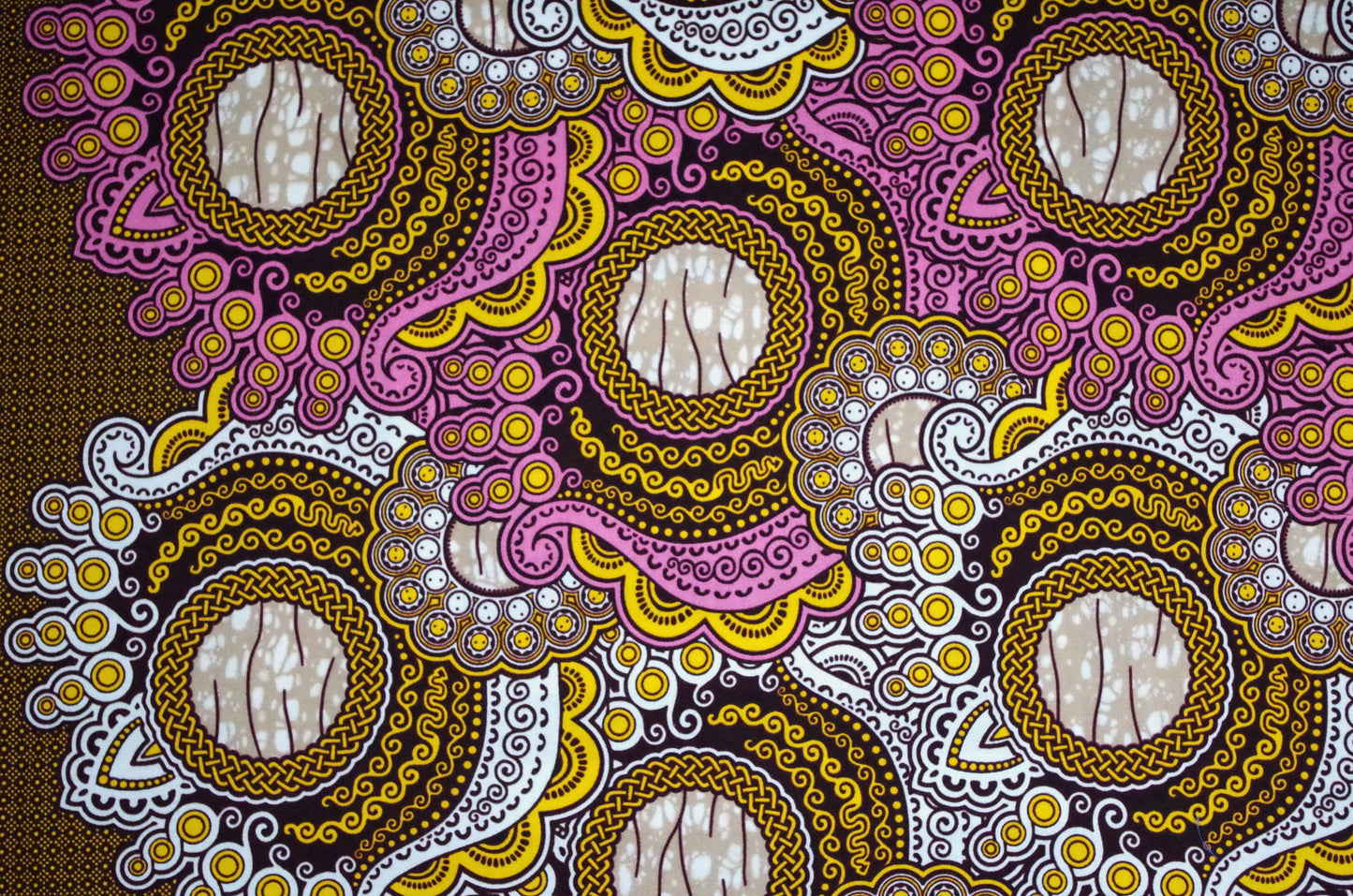 Vibrant Ankara Wax Print - Pink Sea Shells