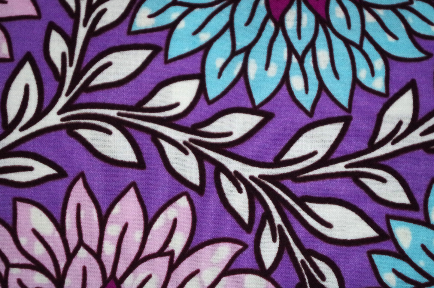 Vibrant Ankara Wax Print - Purple Dahlia Bloom
