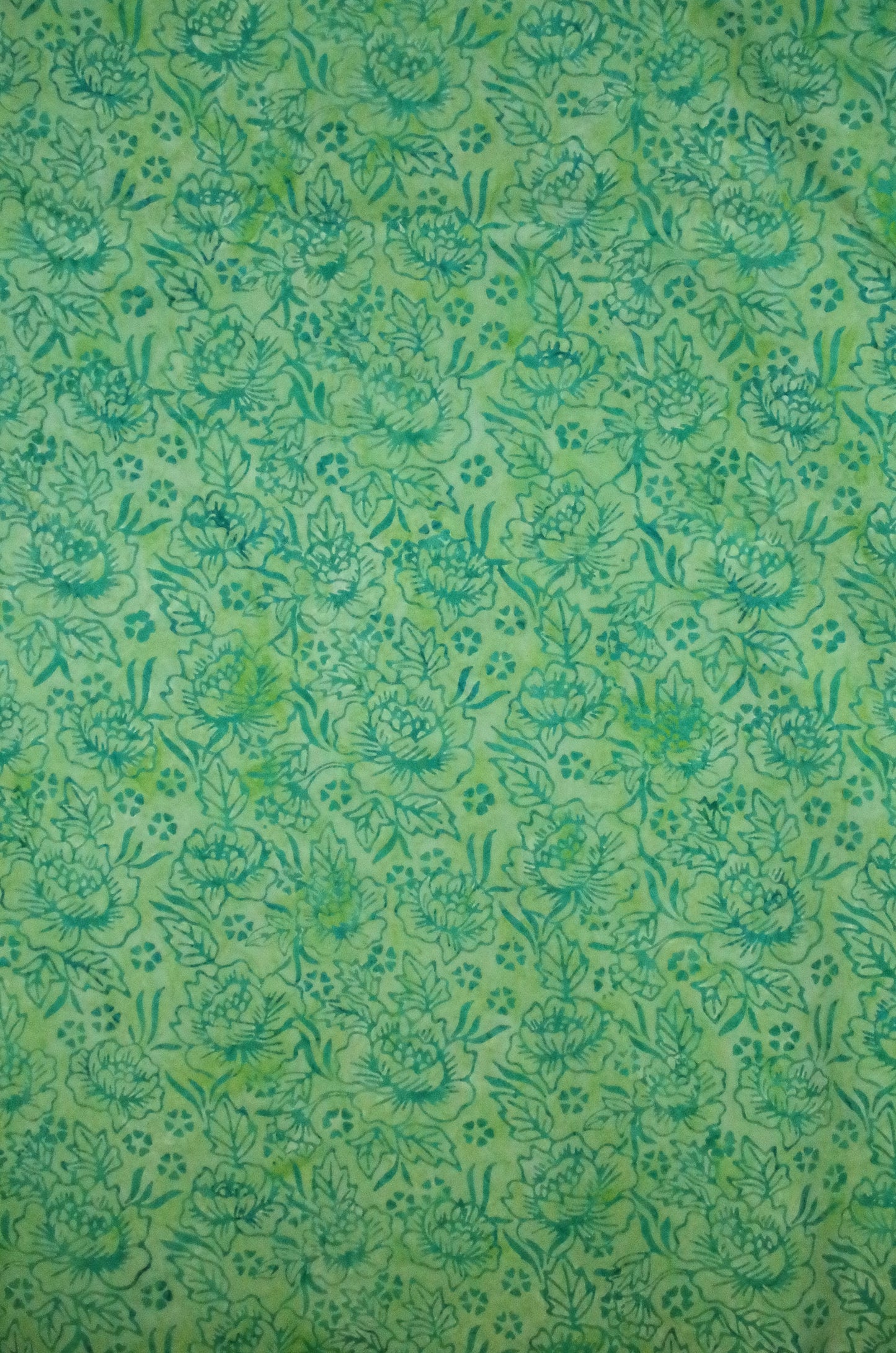 Batik Print Green Flowers