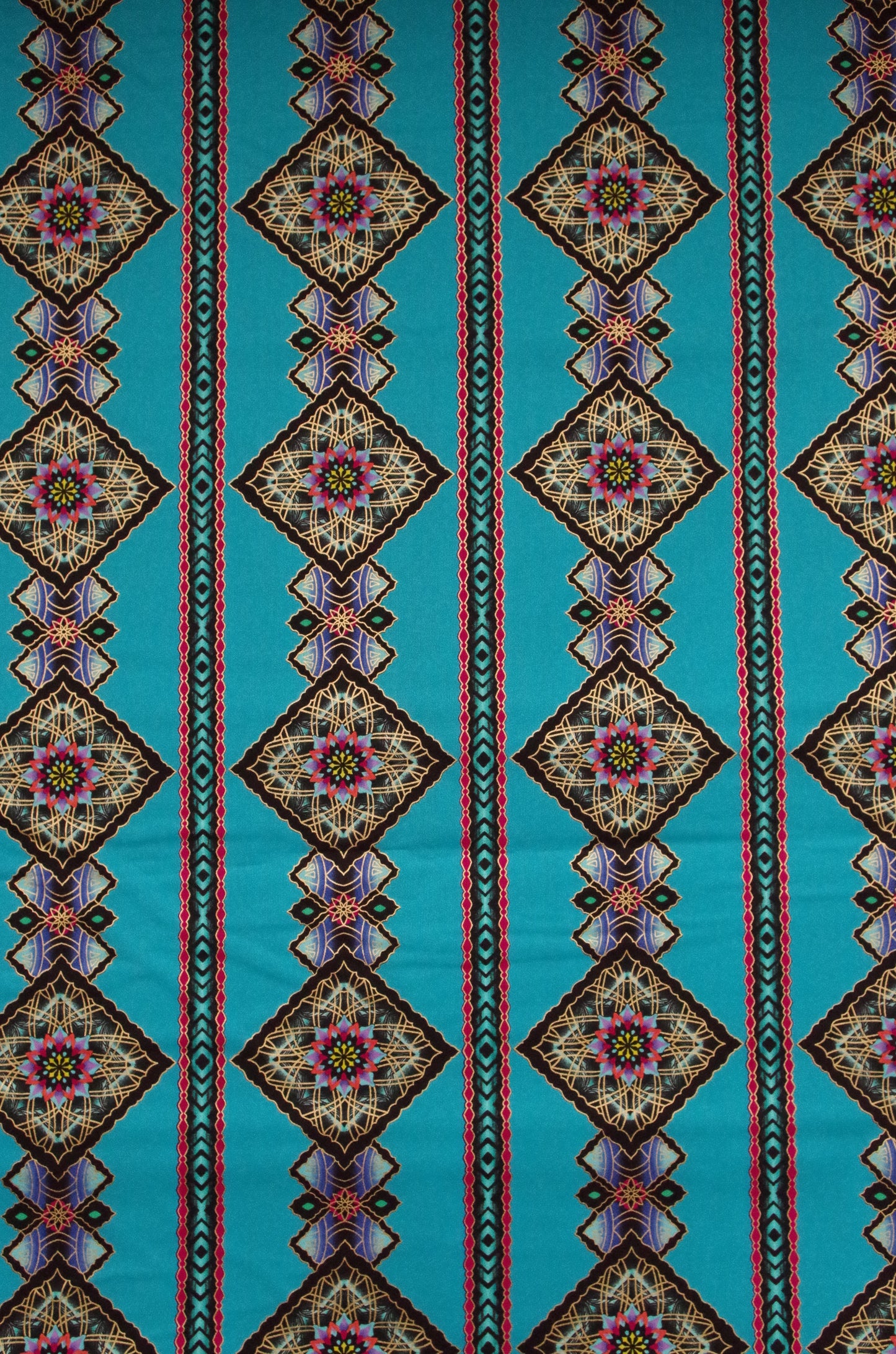 Quilting cotton - Turquoise Diamonds