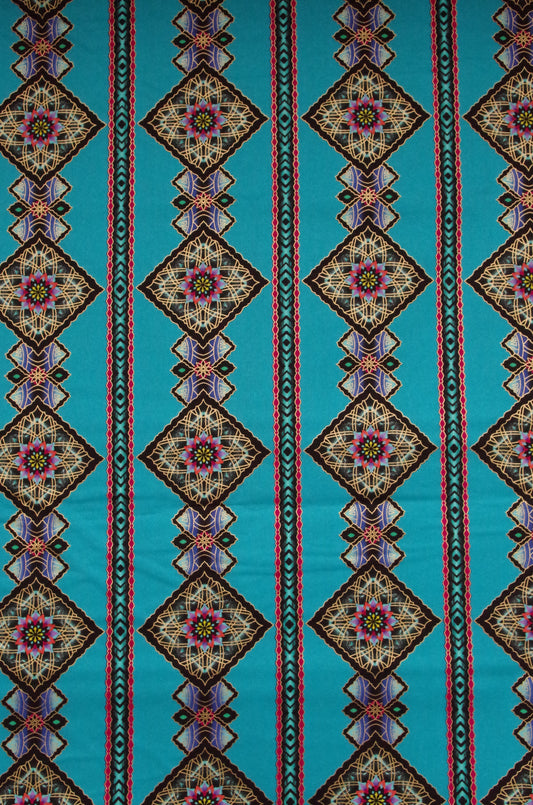 Quilting cotton - Turquoise Diamonds