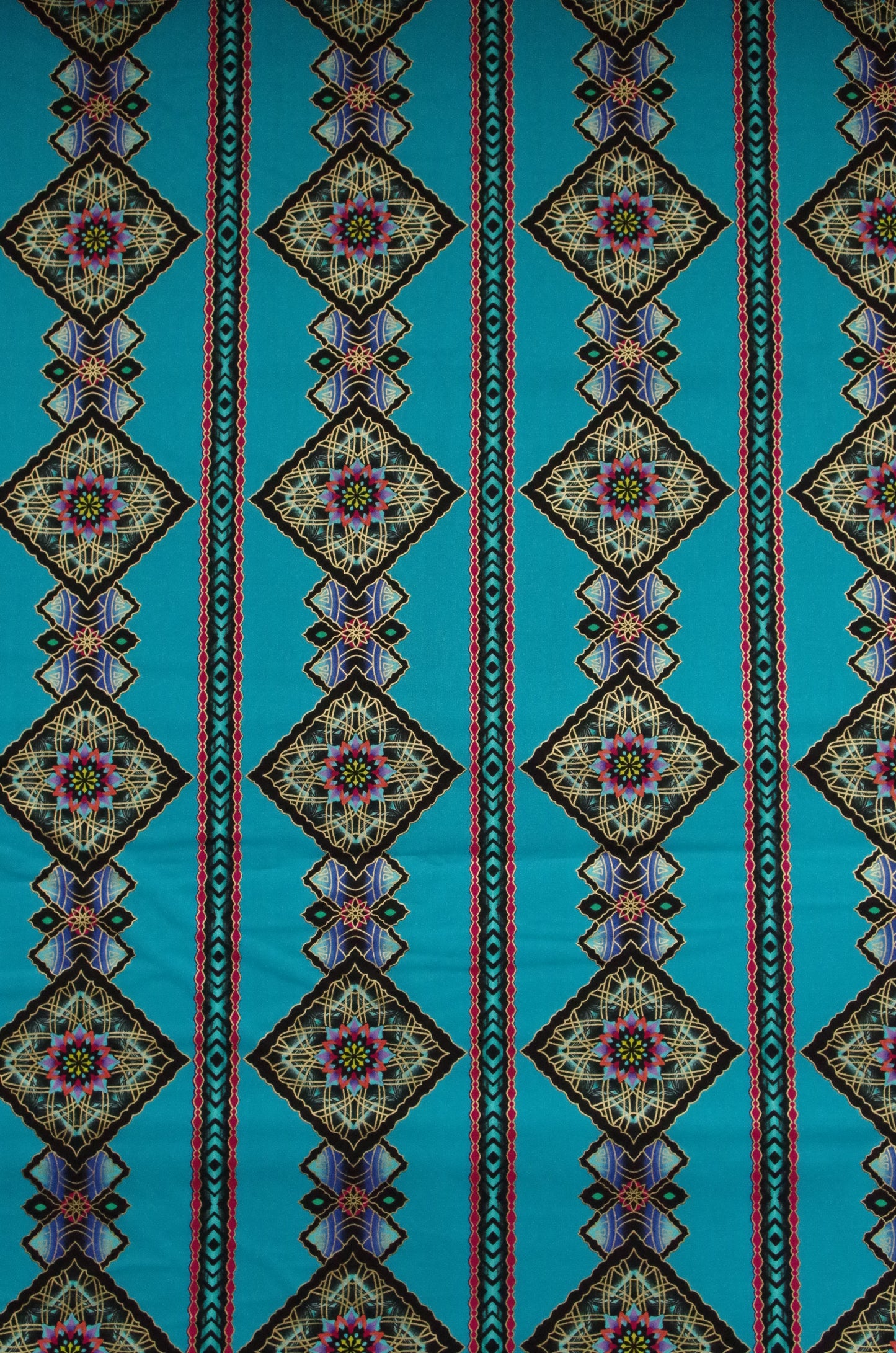 Quilting cotton - Turquoise Diamonds