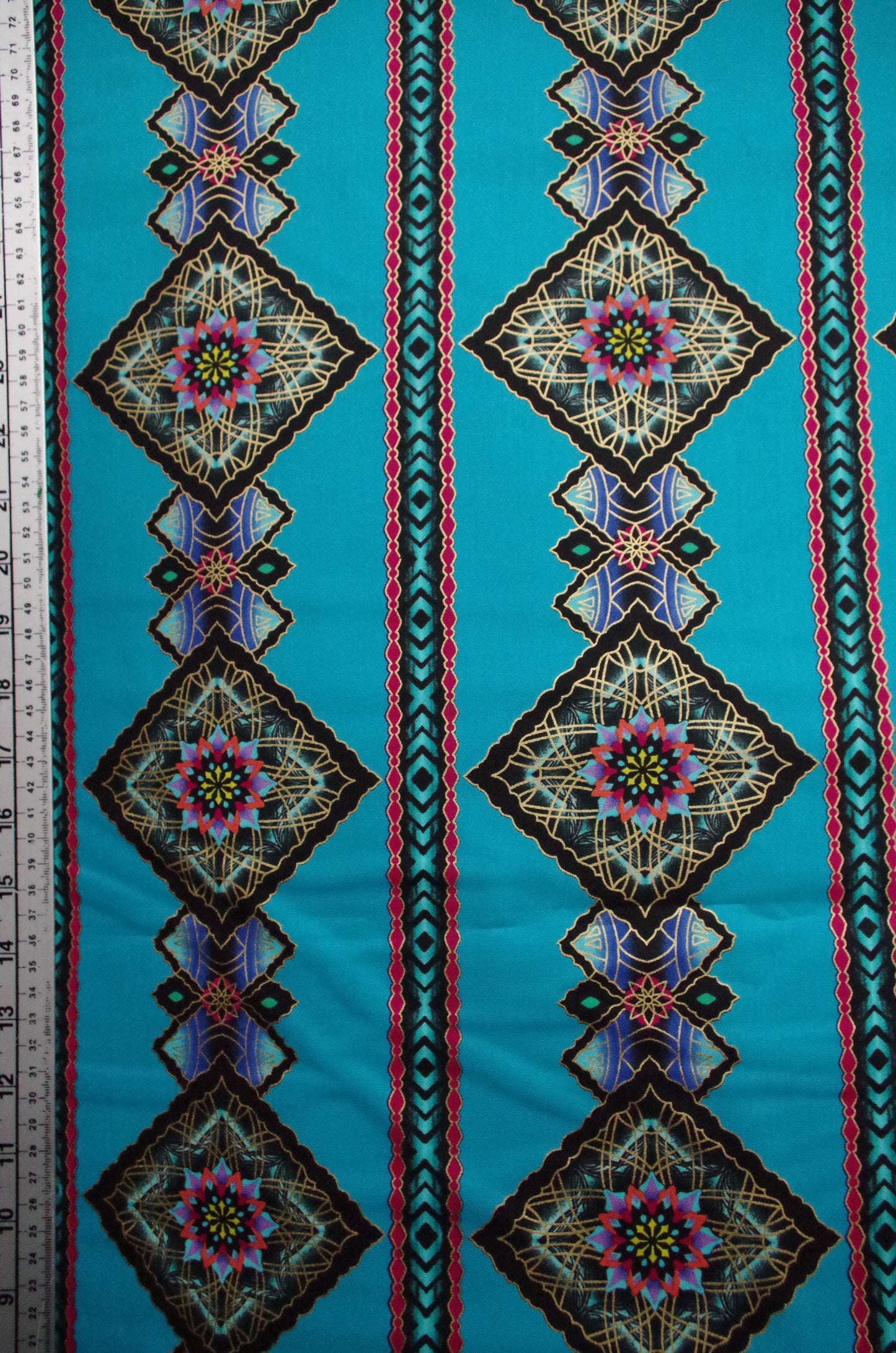 Quilting cotton - Turquoise Diamonds
