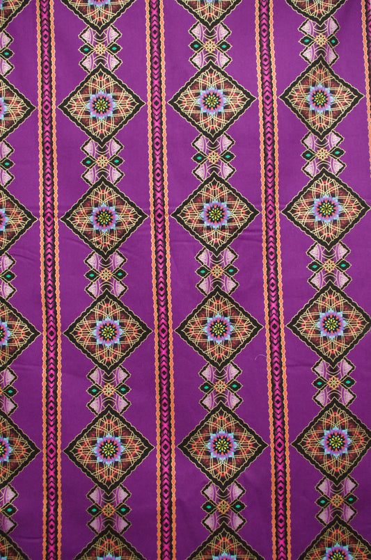 Quilting cotton - Purple Diamonds