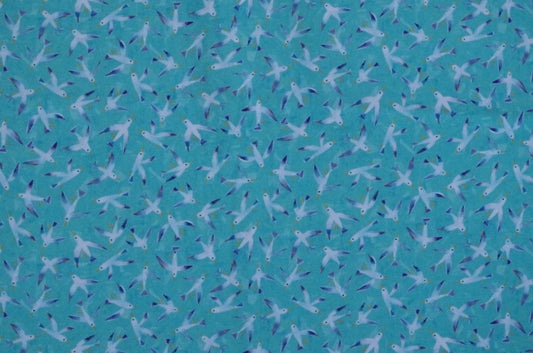Qulting Cotton - Fat Quarter - Birds Blue
