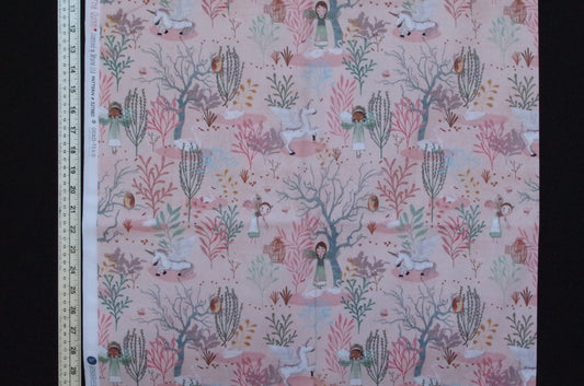 Qulting Cotton - Fat Quarter - Plants Pink