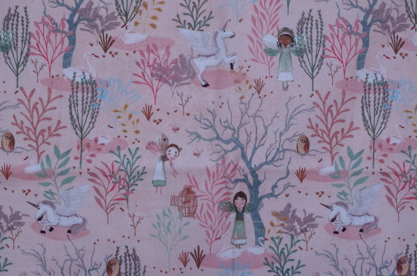Qulting Cotton - Fat Quarter - Plants Pink