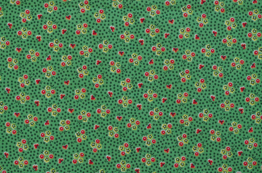 Qulting Cotton - Fat Quarter - Flowers Green